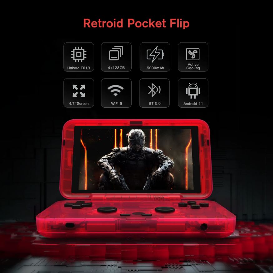 The Retroid Pocket Flip is a clamshell handheld for retrogaming on the go